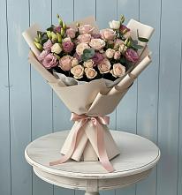 Букет цветов из:  Розы и Лизиантусы #REPLACE_PRED# Нечаевке