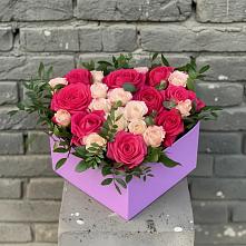 Цветочная композиция из Розы в коробке в Нечаевке