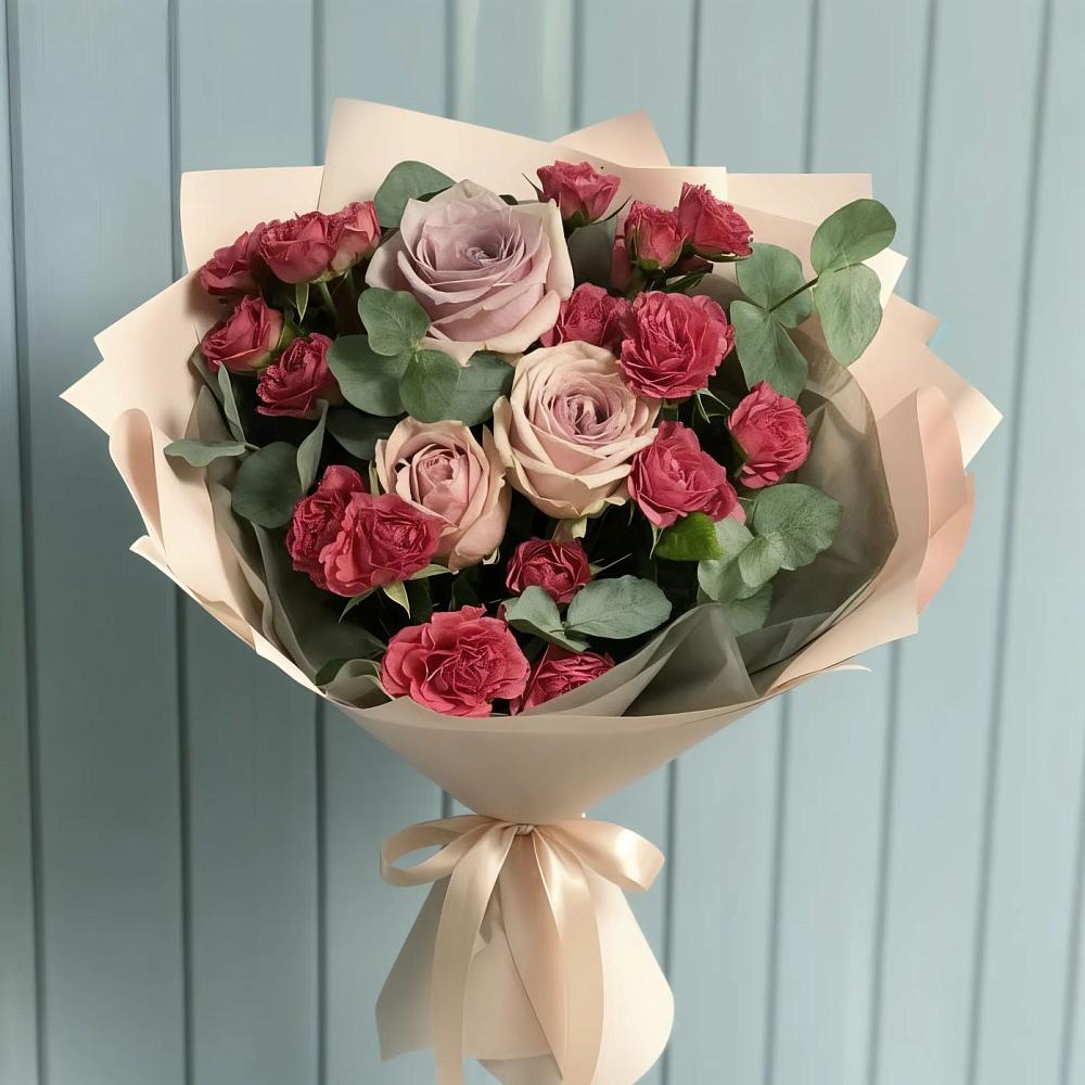 Букет цветов из: Гвоздики и Розы в Нечаевке