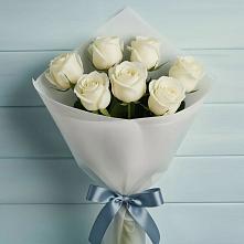 Букет 7 Белых роз Эдлесс Лав в Нечаевке