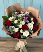 Букет цветов из:  Розы и Альстромерии #REPLACE_PRED# Нечаевке