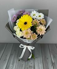 Букет цветов из:  Розы, Герберы и Хризантемы в Нечаевке