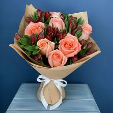 Букет цветов из:  Розы и Альстромерии в Нечаевке