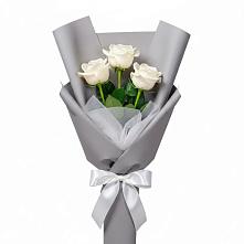 Букет 3 белые розы #REPLACE_PRED# Нечаевке