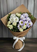 Букет цветов из:  Хризантемы и Розы в Нечаевке