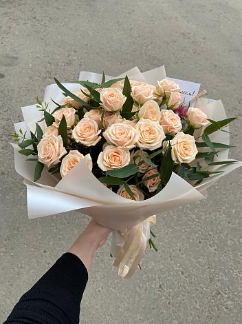 Букет Кремовые розы Латте в Нечаевке