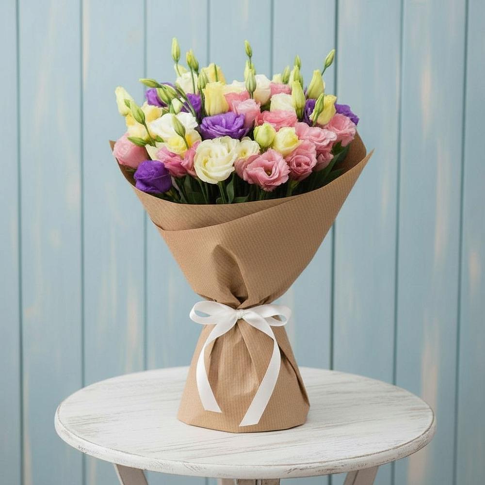 Букет цветов из: Лизиантусы в Нечаевке