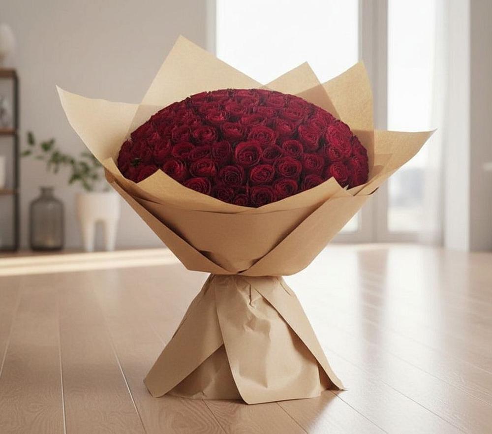 Букет 101 Красная роза в Нечаевке
