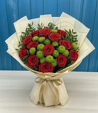 Букет цветов из:  Розы и Хризантемы в Нечаевке