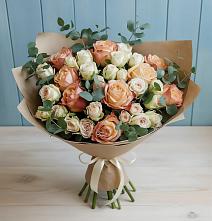 Букет цветов из:  Альстромерии и Розы в Нечаевке